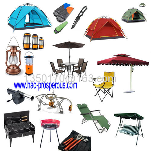 camping tent light BBQ tools leisure furnitre talbe chair umbrella charbroiler