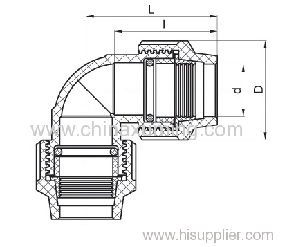 PP 90 Degree Elbow Pipe Fittings