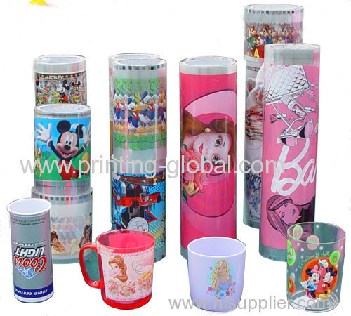 Heat transfer film for plastic products