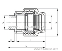 PP Male Threaded Coupling Pipe Fittings