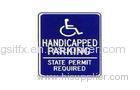 Reflective Safety Signs , PP / PVC Park Signs With Aluminum Stand