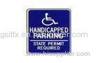 Reflective Safety Signs , PP / PVC Park Signs With Aluminum Stand