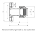 PP Flange Adapter With Zinc-Plated Steel With PN16