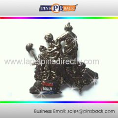 Custom made 3d die cast lapel pin/silver plated zinc alloy die casting lapel pin/embossed enamel die cast lapel pin