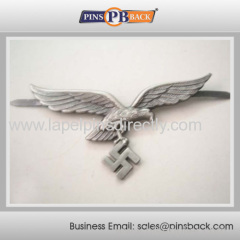 Hot selling metal die struck 3D eagle laple pin/1inch eagle pin badge/lapel pins with butterfly clutch