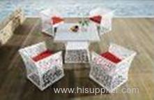 Rattan wicker sofa table set
