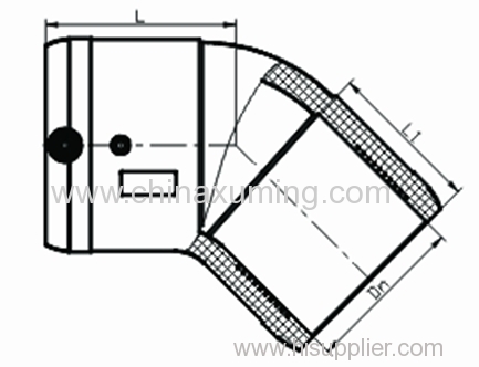 PE Electrio Fusion 45 Degree Elbow Pipe Fittings