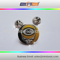 Metal round soft enamel lapel pin
