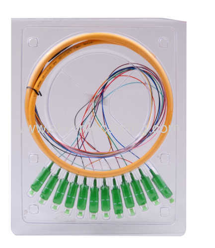 SC/APC 12 core fiber optic pigtail