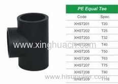 HDPE Socket Fusion Fittings PE Equal Tee