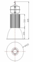 400W human body sensor industrial led highbay light fixture