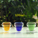 70ml Borosilicate double wall wave appearance glass teacups