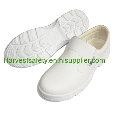 White microfiber safety shoes