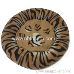 leopard printed plain & polar fabric pet bed mat
