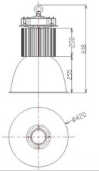 250W COB led highbay light with human body sensor