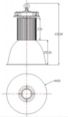 200W led highbay light fixture with human body sensor