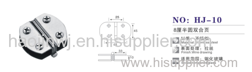 8mm semicircular double door hinge