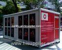 Foldable Charity Container Exhibitions - Galvanized Steel Sturcture, Red Paint
