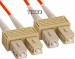SC / SM Fiber Optic Patch Cord Fire Resistant PVC
