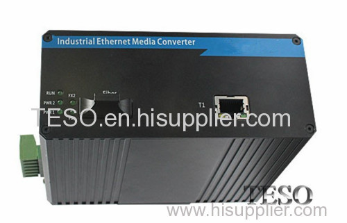 Gigabit Industrial Fiber Media Converter Wall Mounting With FCC Part 15 Class A