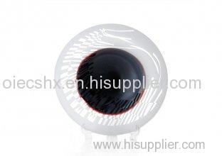 Fashion Decorative Glass Ornaments with Black Interor & White Exerior