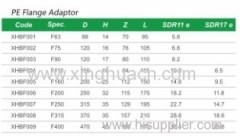 HDPE butt welding fittings flange adaptor