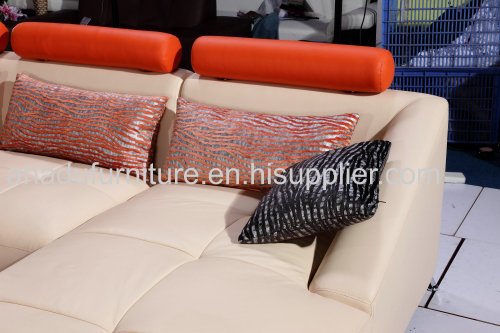 Leather Sofa made of Top Grain Cattle leather samll L Shape corner Living Room Leather Sofa AL029