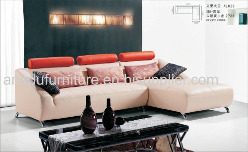 AL029 L SHAPE LEATHER SOFA