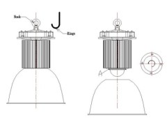 120W human body sensor led highbay light