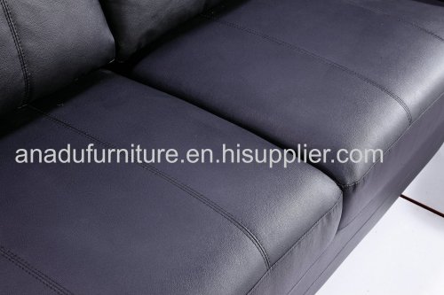 BLACK COLOR LEATHER SOFA AL370-B