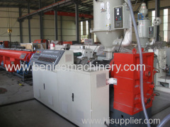 Plastic pipe production line for PE granulates