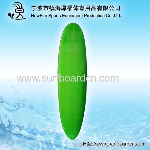 green coor pu longboard round tail