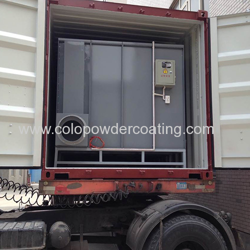 China powder coating booth exported to Spain