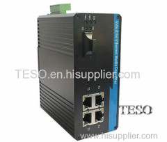 10/100M Industrial RJ45 Fiber Media Converter , EN 55022 Class A