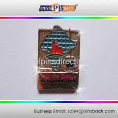 Metal die cast soft enamel lapel pin