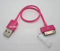 30 Pin 0.2M Pink Iphone Extension Cable Connector For Iphone 4S / 4