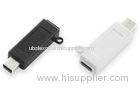 DC Plug In Mini USB To Micro USB Adapters For Mobile Phone Black / White