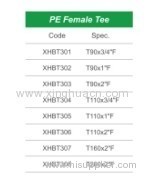 HDPE butt welding fittings female tee