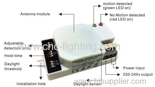 IP20 Motion sensor switch