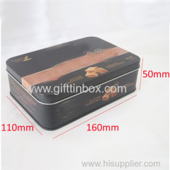 Small rectangular chocolate tin