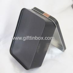 Small rectangular tea tin box
