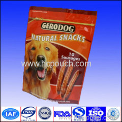 pet dog food bags with resealable zipper