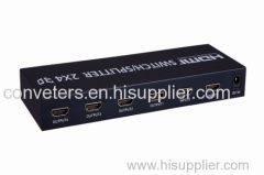 2X4 HDMI Switch Splitter Support 3.5MM Aux and SPDIF Audio Output