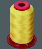 Bonded polyester thread for sewing