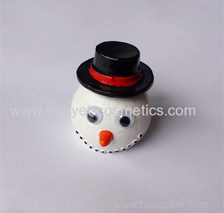 2014 new Christmas snow man shape lip gloss
