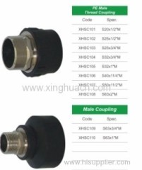HDPE socket fusion fittings male thread coupling