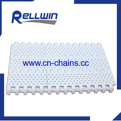 Perforated flat top round hole modular conveyor belt