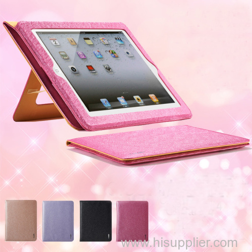 Effulge pu leather stand cover for ipad4