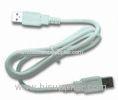White usb data transfer cable AM-AM connctor