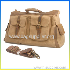 Fashion hot selling canvas travel bags with compartments